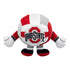Ohio State Buckeyes Volleyball Kuricha Tri-Color Plush - In White - Back View