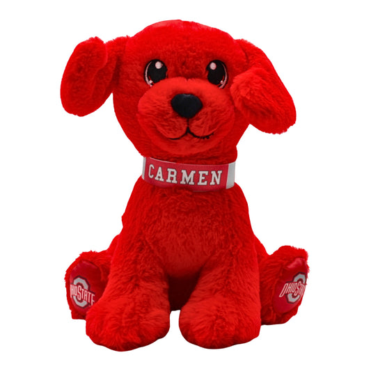 Ohio State Buckeyes "Carmen" Plush Dog - Front