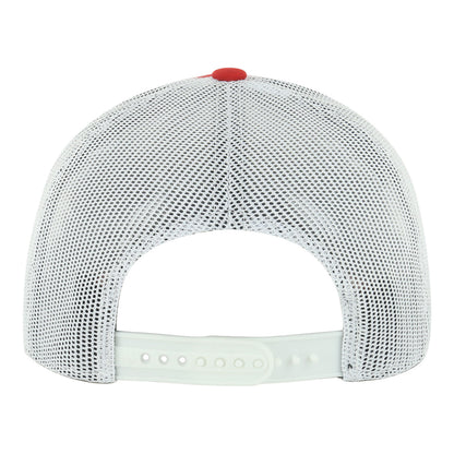 Youth Ohio State Buckeyes Scramble Trucker Scarlet Adjustable Hat - In Scarlet - Back View