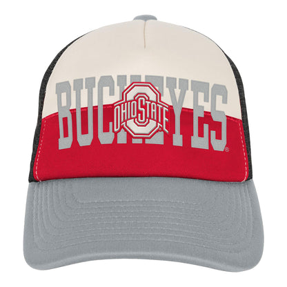 Youth Ohio State Buckeyes Outerstuff Foam Trucker Hat In Multi-Color - Front View