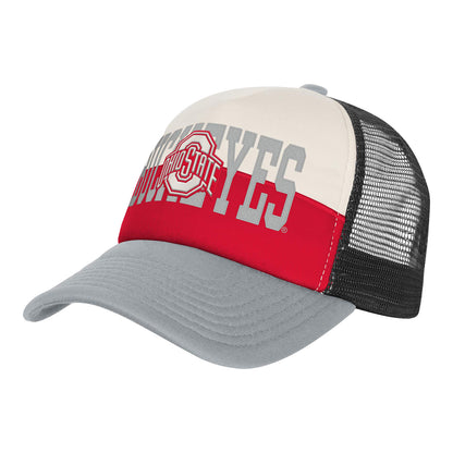 Youth Ohio State Buckeyes Outerstuff Foam Trucker Hat In Multi-Color - Side View