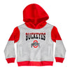 Toddler Ohio State Buckeyes Sideline Hood / Pant Set - In Scarlet - Front Sweatshirt View
