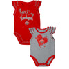 Infant Ohio State Buckeyes 2-Pack Girls Creeper Touchdown Set