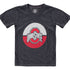 Toddler Ohio State Buckeyes Circle Primary Logo Gray T-Shirt - In Gray - Front View