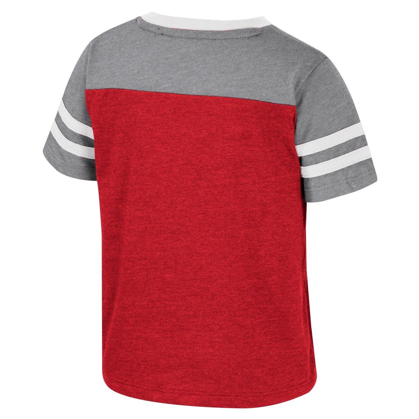 Toddler Girls Ohio State Buckeyes Summer V-Neck Scarlet T-Shirt - In Scarlet - Back View