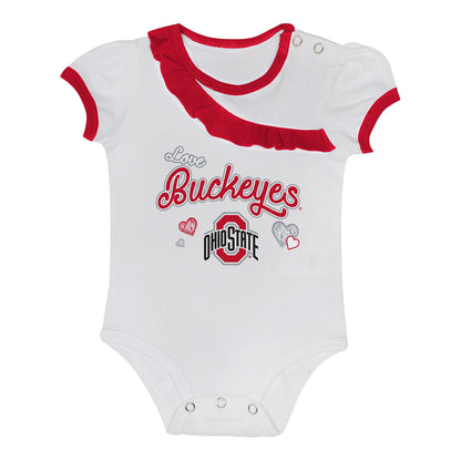 Ohio State Buckeyes Infant Skirt Set - Onesie Front View