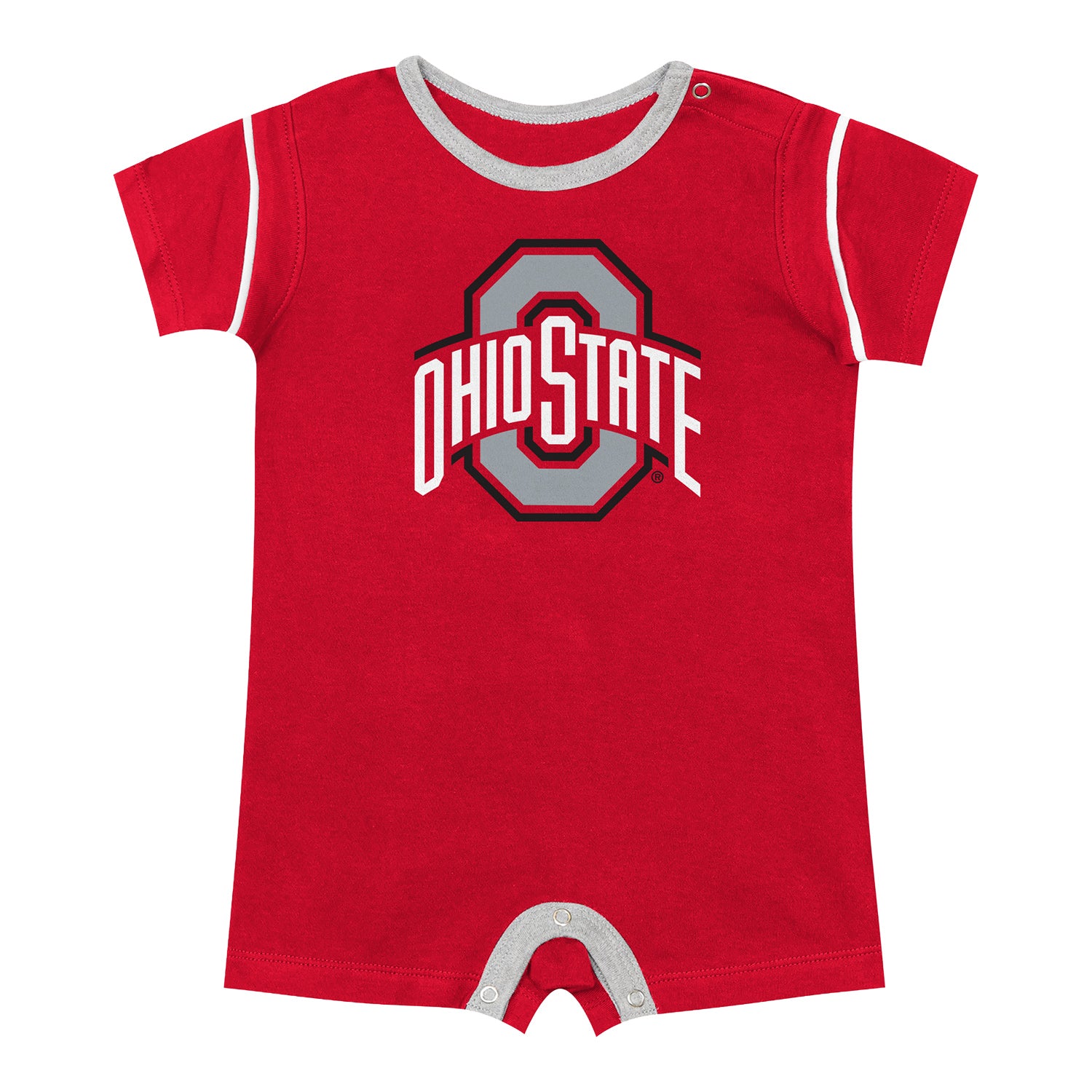 Infant Ohio State Buckeyes Tiny Player Coveralls - Front