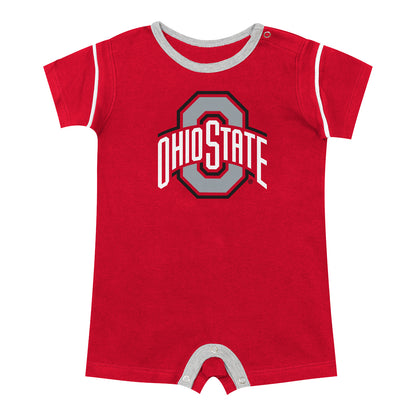 Infant Ohio State Buckeyes Tiny Player Coveralls - Front