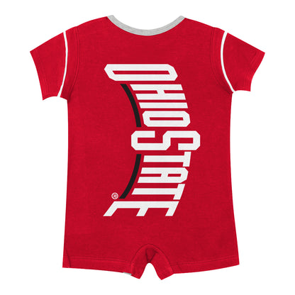 Infant Ohio State Buckeyes Tiny Player Coveralls - back