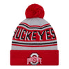 Youth Ohio State Buckeyes Wordmark Scarlet Knit Hat - In Scarlet - Front View