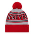 Youth Ohio State Buckeyes Wordmark Scarlet Knit Hat - In Scarlet - Back View