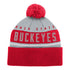 Youth Ohio State Buckeyes Redzone Jacquard Scarlet Knit Hat - Back View