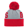 Infant Ohio State Buckeyes Jacquard Gray Knit Hat - Back View
