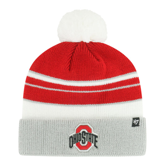 Youth Ohio State Buckeyes Peewee Knit Hat - Front View