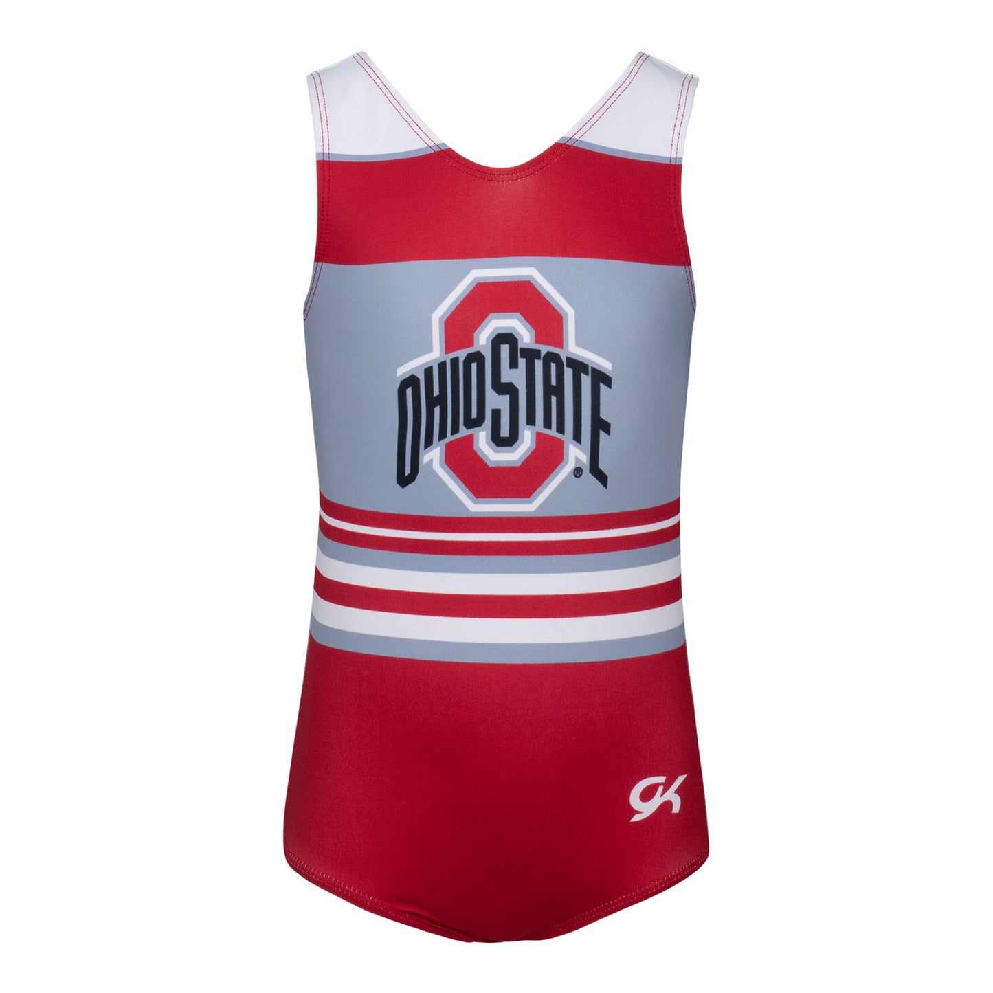 Youth Ohio State Buckeyes GK Elite Gymnastics Leotard - Front View
