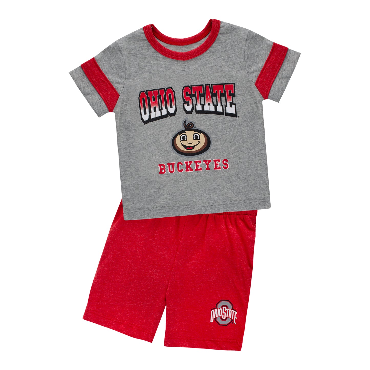 Infant Ohio State Buckeyes Lance 2-Piece Set - Top and Bottom Front View