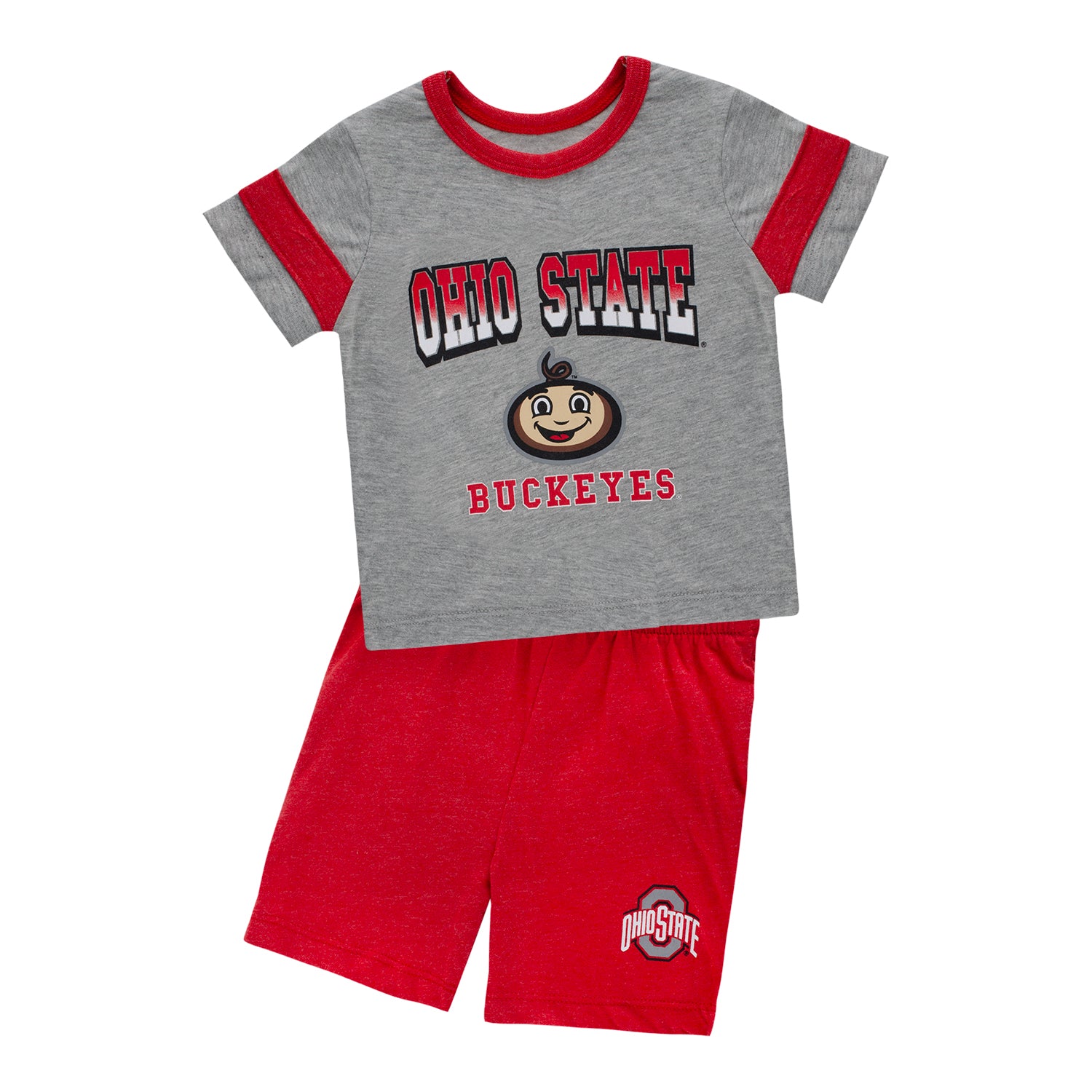 Infant Ohio State Buckeyes Lance 2-Piece Set - Top and Bottom Front View