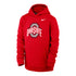 Youth Ohio State Buckeyes Club Hooded Scarlet Sweatshirt - In Scarlet - Front View