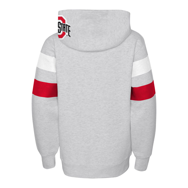 Youth Ohio State Buckeyes Dynamic Duo Gray Sweatshirt - In Gray - Back View