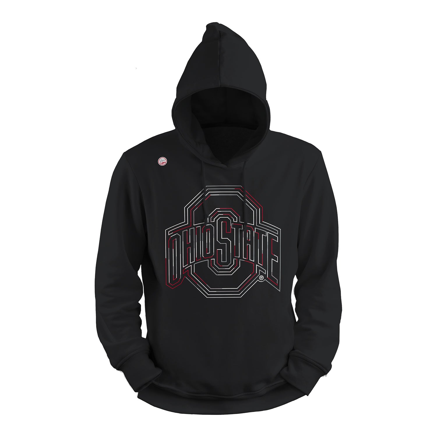 Youth Ohio State Buckeyes Tonal Logo Black Sweatshirt - Front View