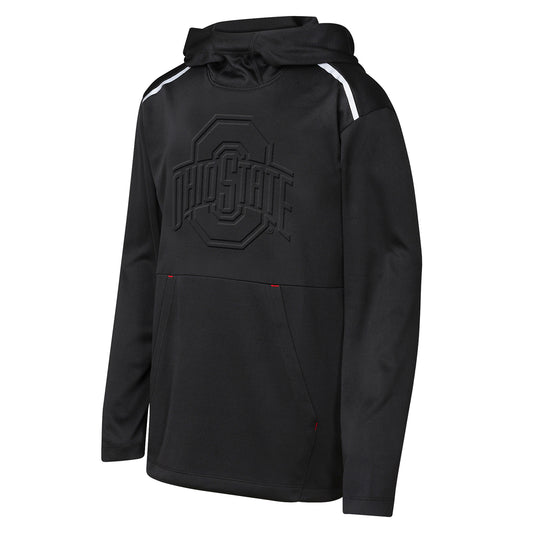 Youth Ohio State Buckeyes Outerstuff Defensive Line Sweatshirt In Black - Front View