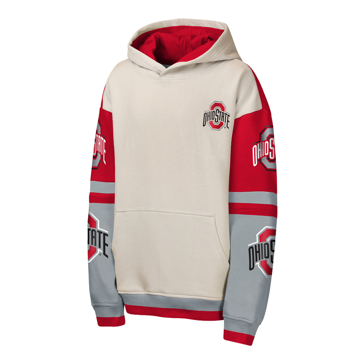 Youth Ohio State Buckeyes All Over Print Hoodie - Front