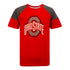 Youth Ohio State Raglan Kristoff T-Shirt - In Scarlet - Front View