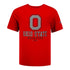 Youth Ohio State Buckeyes Stacked 1870 T-Shirt - In Scarlet - Front View