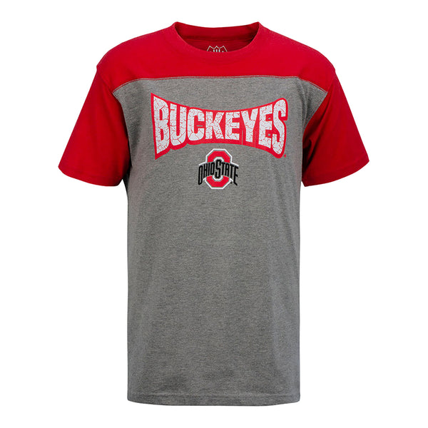 Youth Ohio State Buckeyes Motion T-Shirt - In Gray - Front View