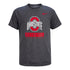 Youth Ohio State Buckeyes Stacked Logo T-Shirt - In Gray - Front View