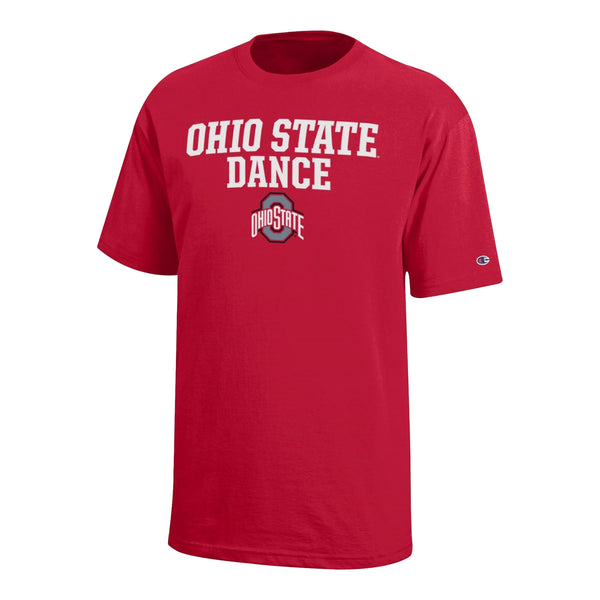 Youth Ohio State Buckeyes Champion Dance Scarlet T-Shirt - In Scarlet - Front View