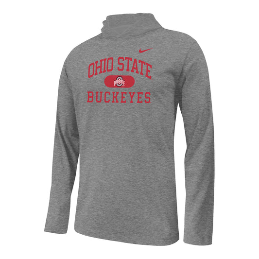 Ohio State Buckeyes Nike Youth Hooded Gray T-Shirt - Front View