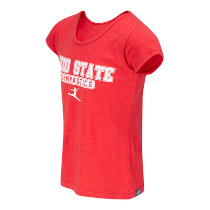 Youth Ohio State Buckeyes Gymnastics Scarlet T-Shirt - Side View