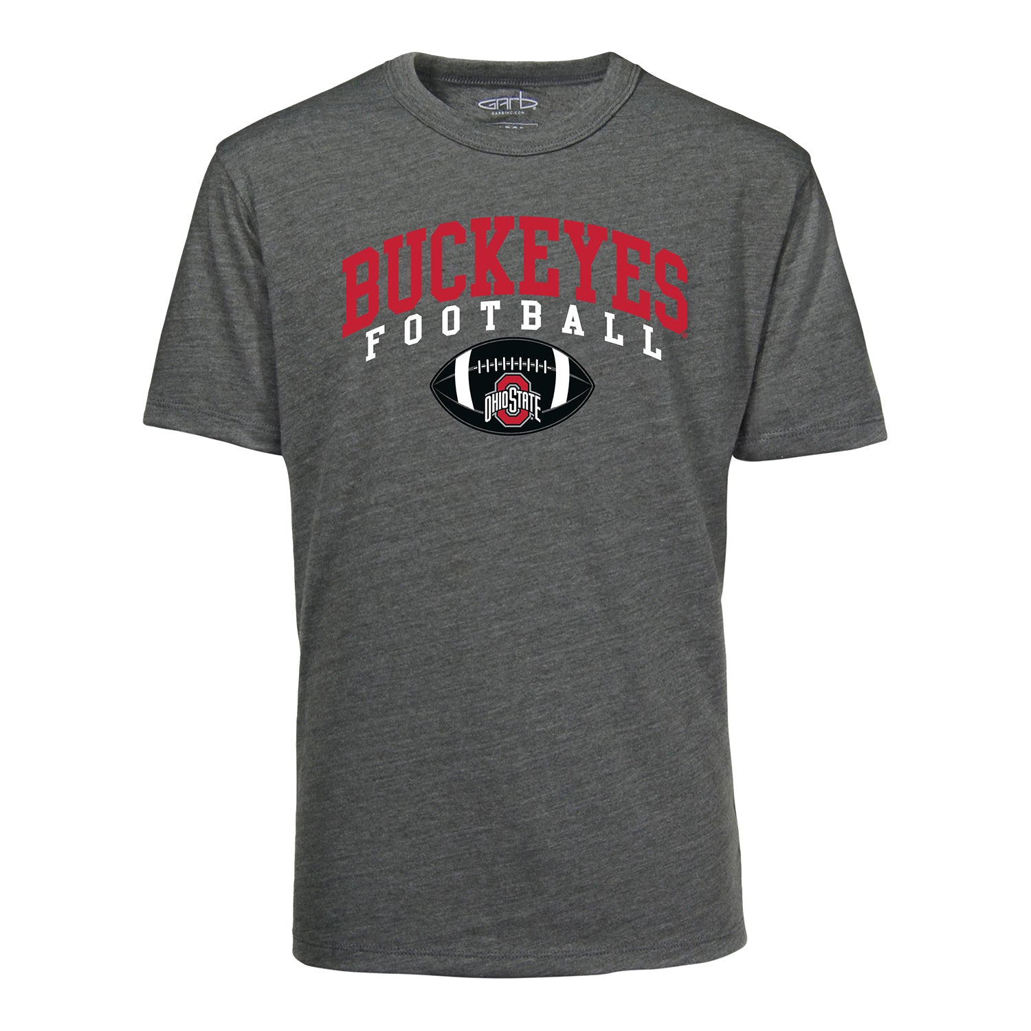 Youth Ohio State Buckeyes Football Gray T-Shirt - Front View