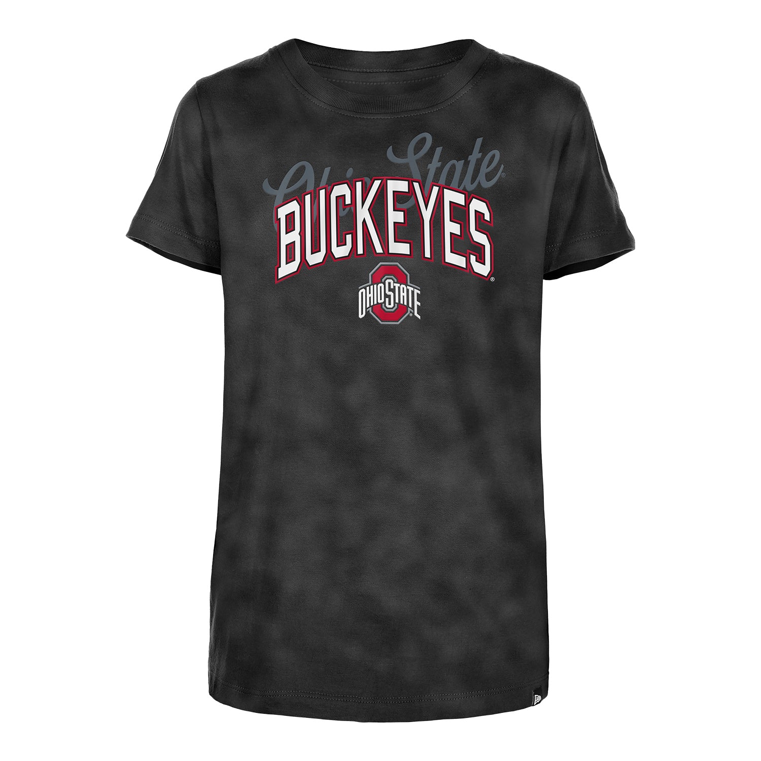 Girls Ohio State Buckeyes Wordmark Black T-Shirt - Front View