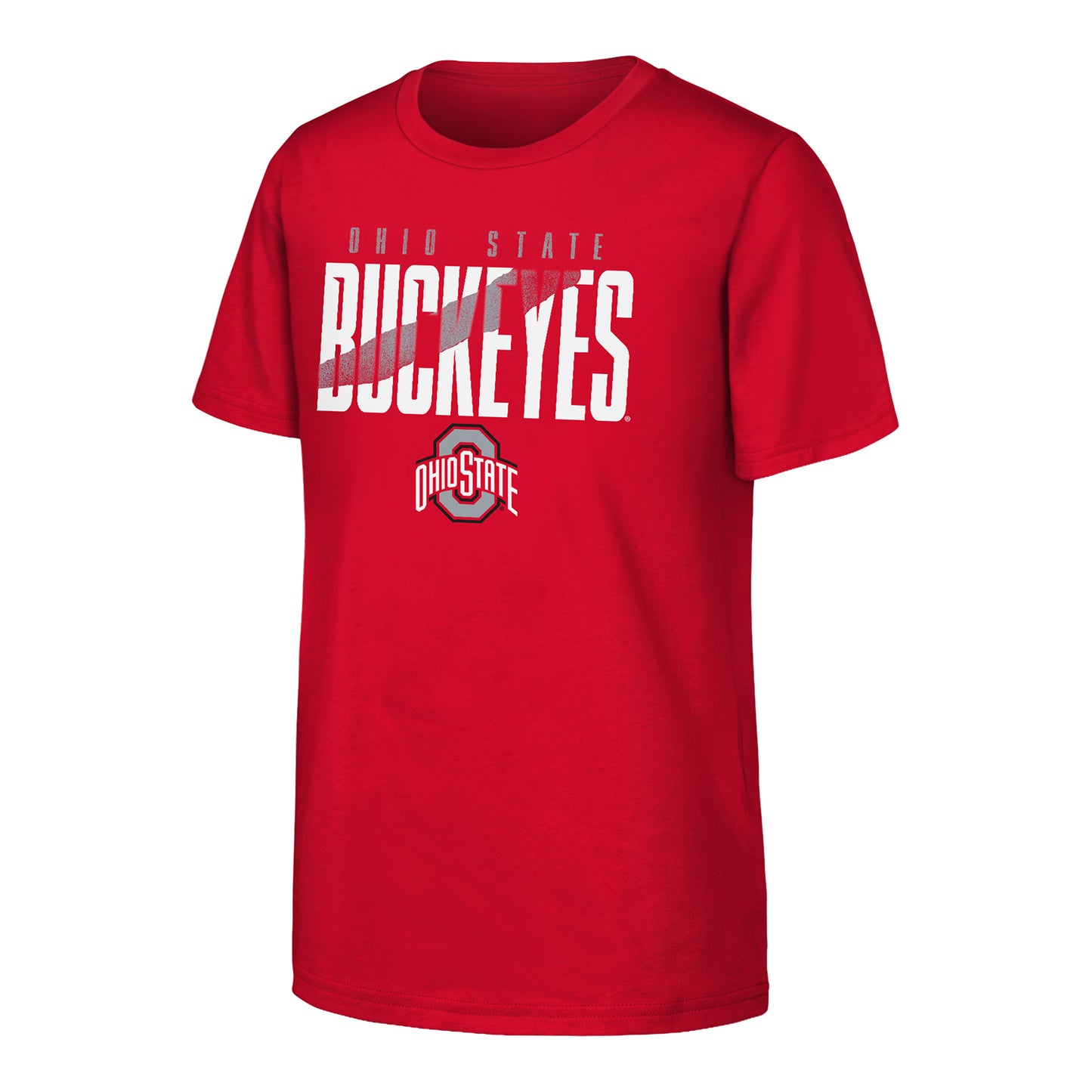 Youth Ohio State Buckeyes Outerstuff Cut Through T-Shirt In Scarlet - Front View