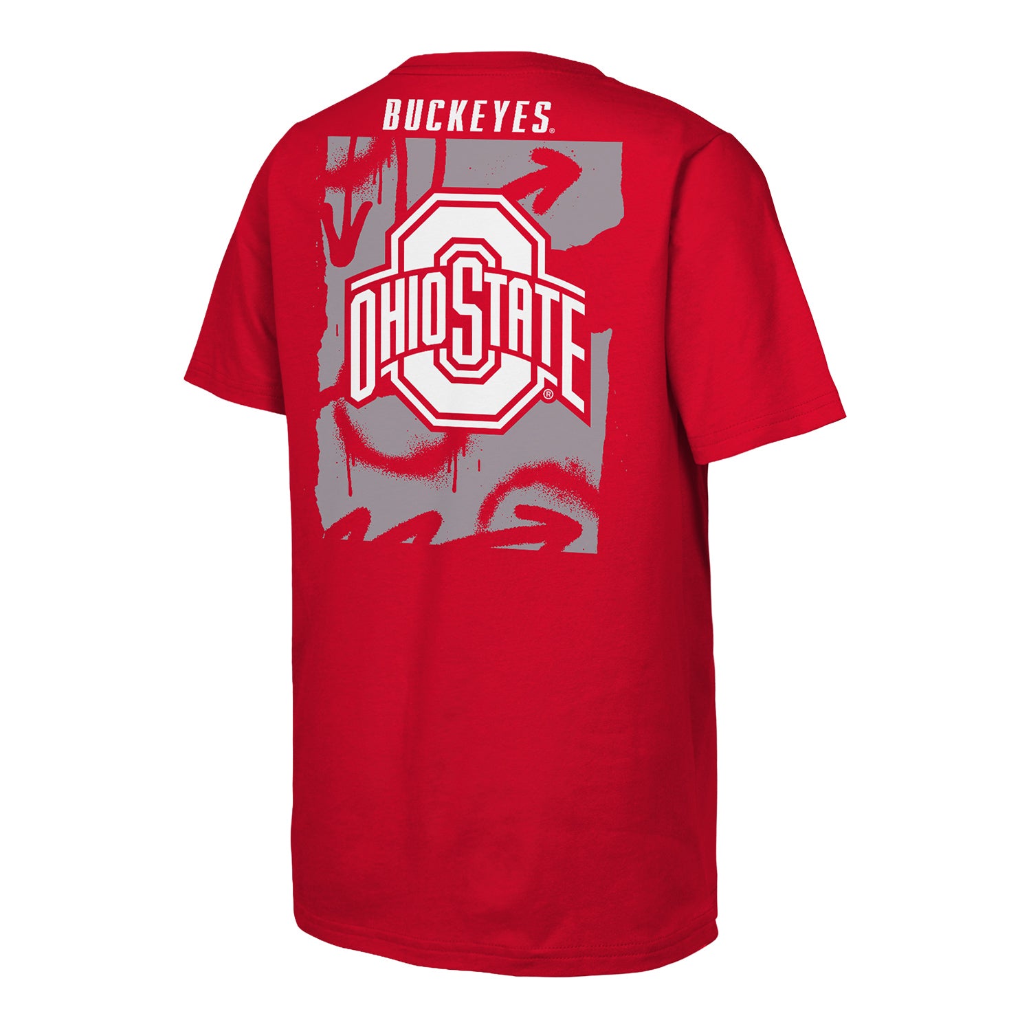 Youth Ohio State Buckeyes Outerstuff Cut Through T-Shirt In Scarlet - Back View