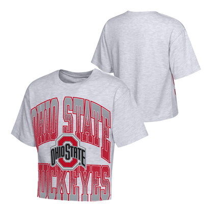 Youth Ohio State Buckeyes Big Team Energy T-Shirt - front and back