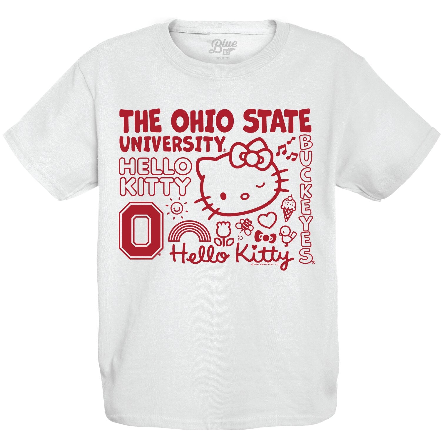 Youth Ohio State Buckeyes x Hello Kitty Icons T-Shirt - Front View