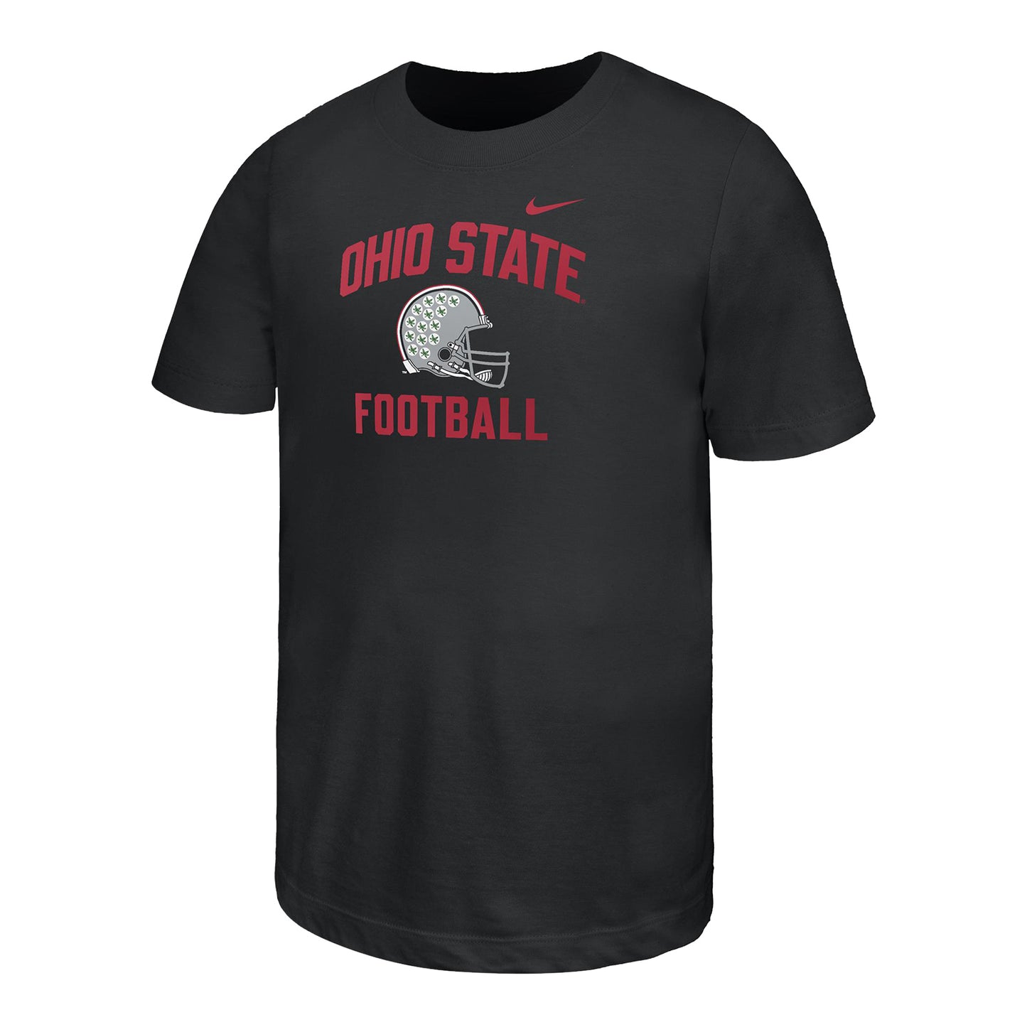Youth Ohio State Buckeyes Nike Football Black T-Shirt In Black - Front View
