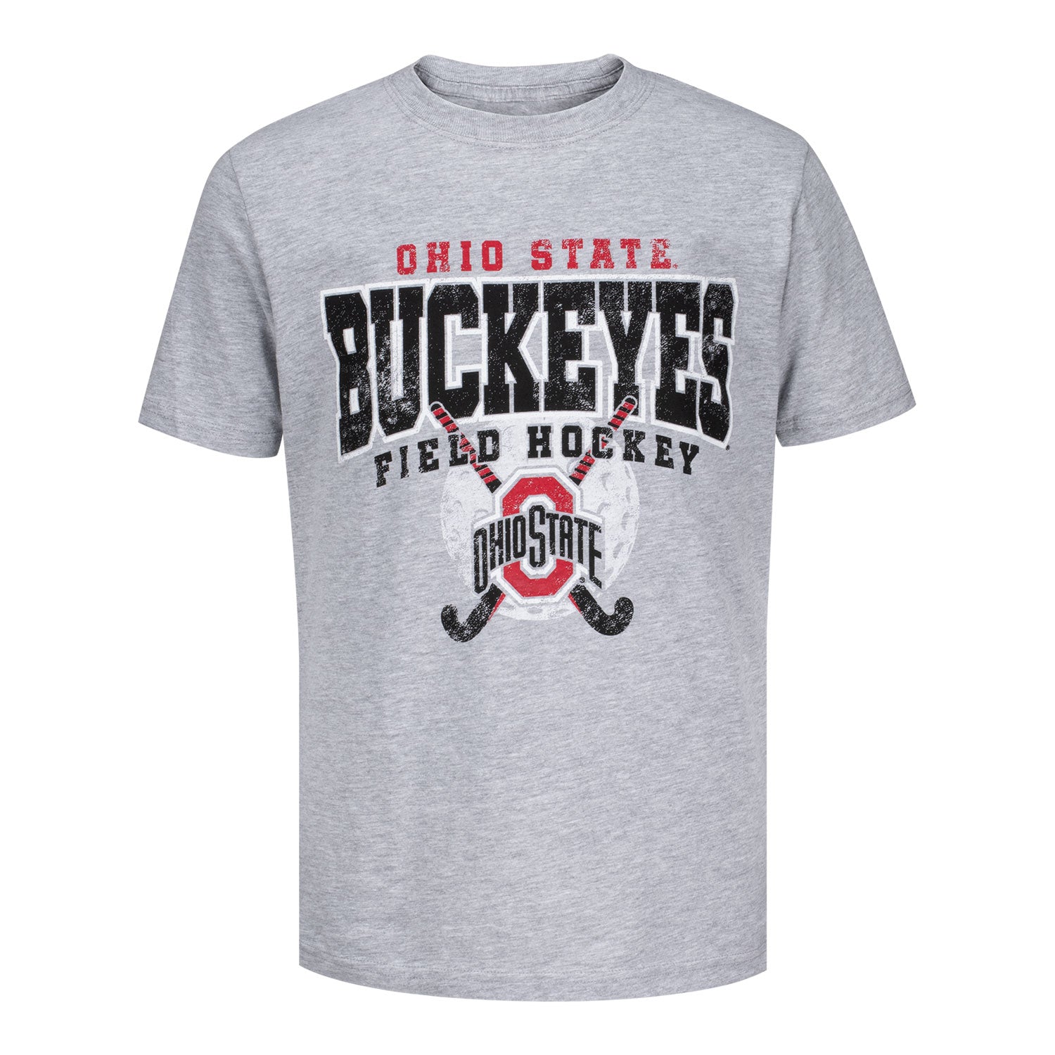Youth Ohio State Buckeyes Field Hockey Garb Gray T-Shirt - Front View