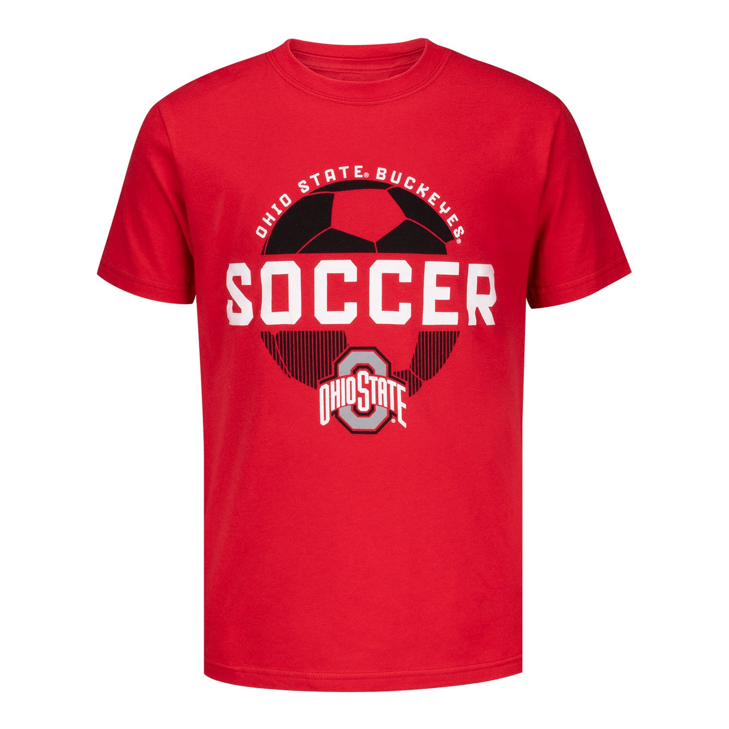 Youth Ohio State Buckeyes Soccer Ball T-Shirt - Front View