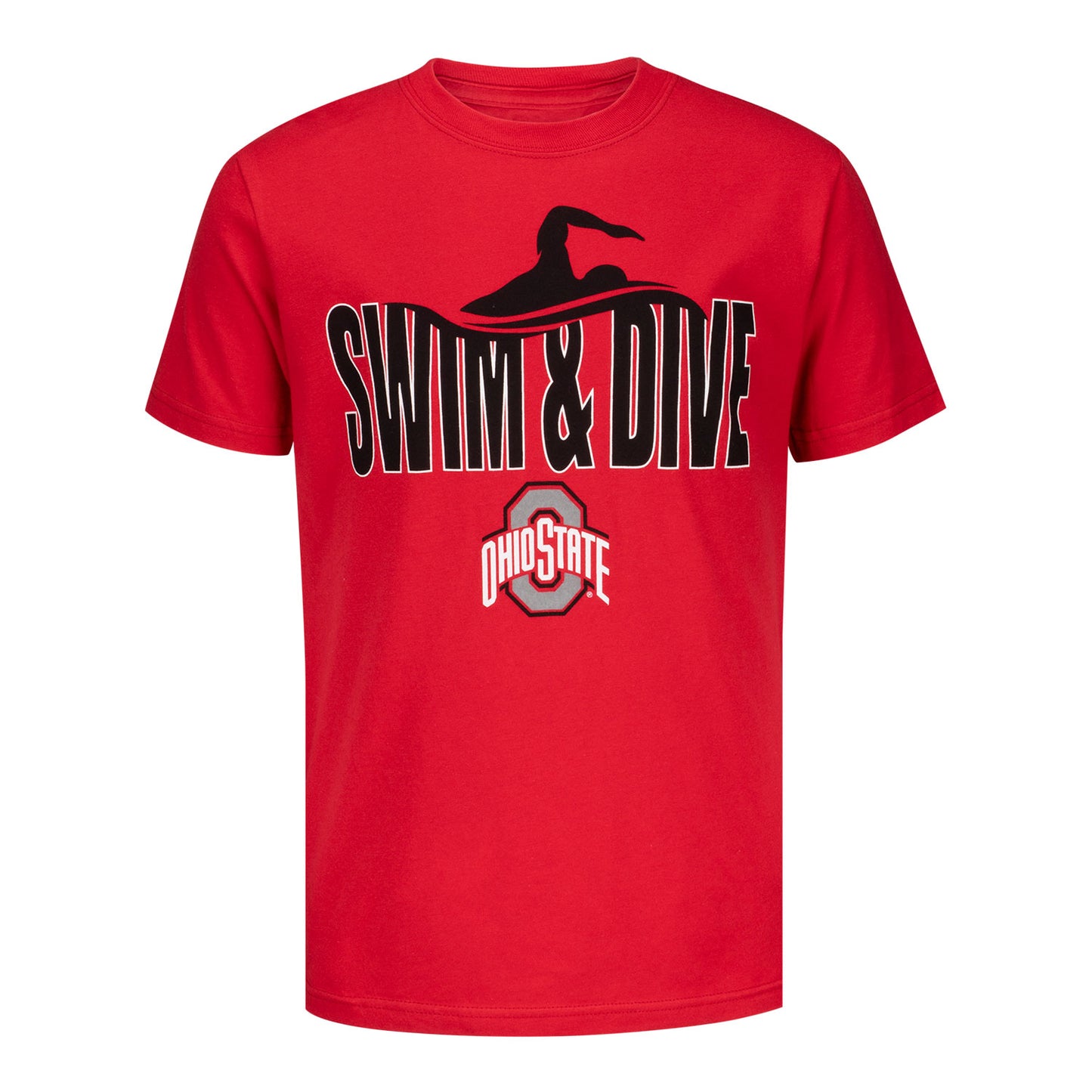 Youth Ohio State Buckeyes Swim & Dive T-Shirt - Front View