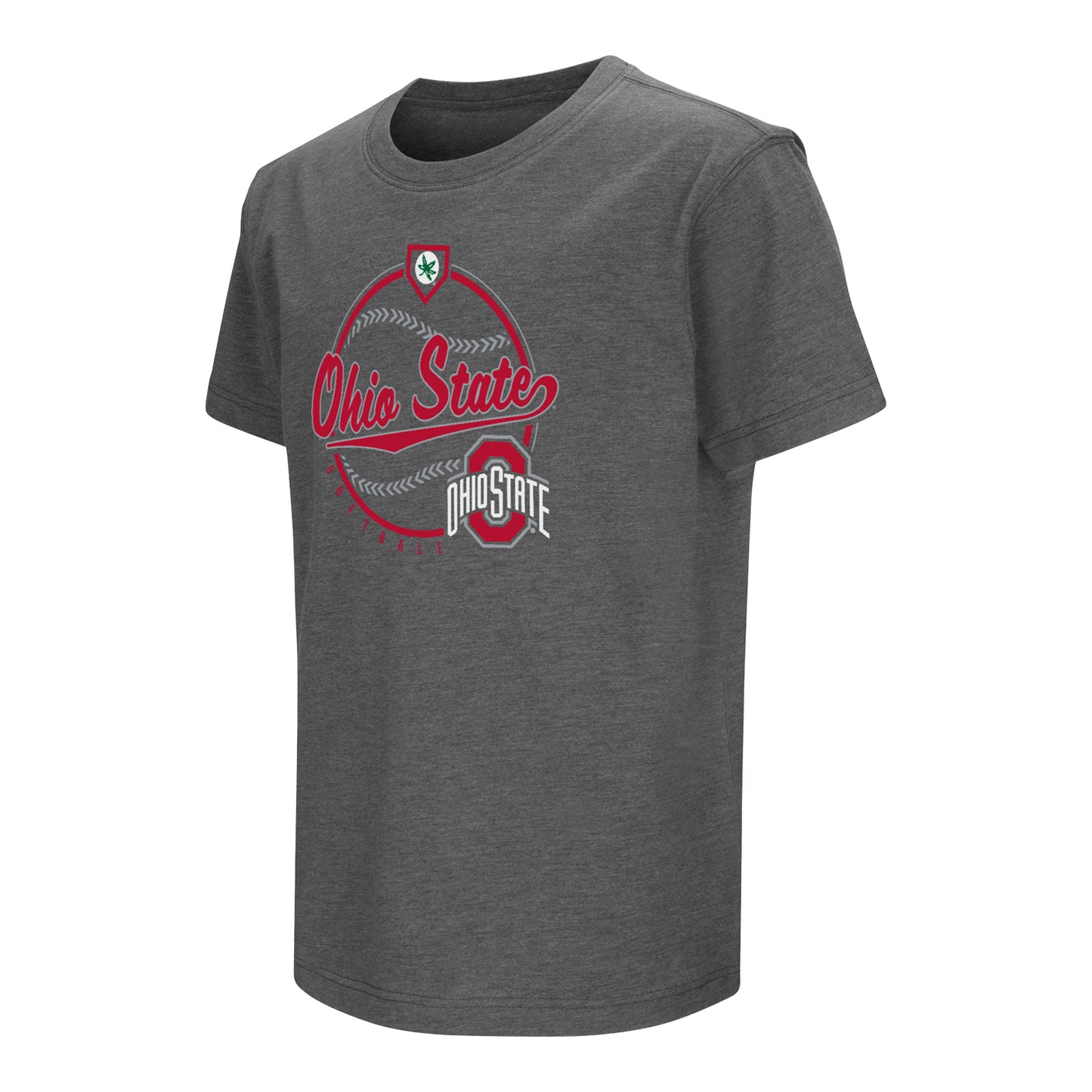 Youth Ohio State Buckeyes Softball Outline T-Shirt - Front View