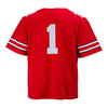 Kids Ohio State Buckeyes Nike Football Game #1 Replica Jersey - In Scarlet - Back View