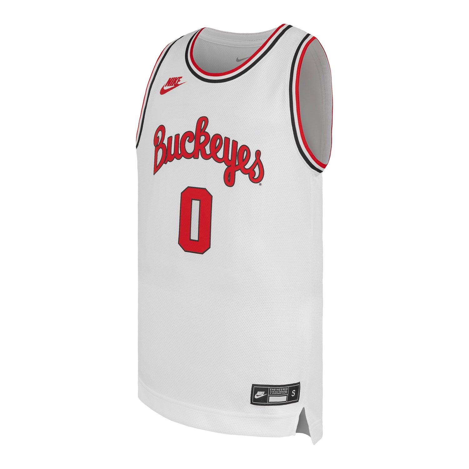 Ohio State Buckeyes Nike Youth Replica White #0 Basketball Jersey - Front View