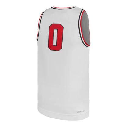 Ohio State Buckeyes Nike Youth Replica White #0 Basketball Jersey - Back View