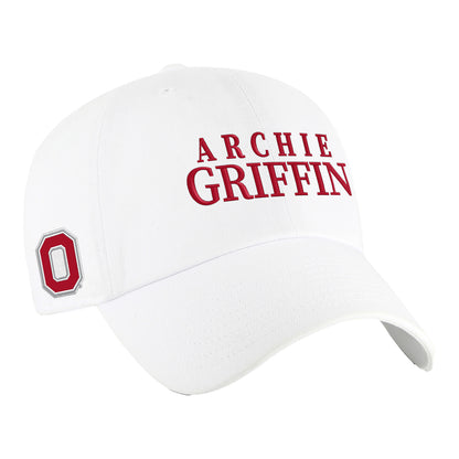 Ohio State Buckeyes Archie Griffin 50th Anniversary White Adjustable Hat - Angled Right View