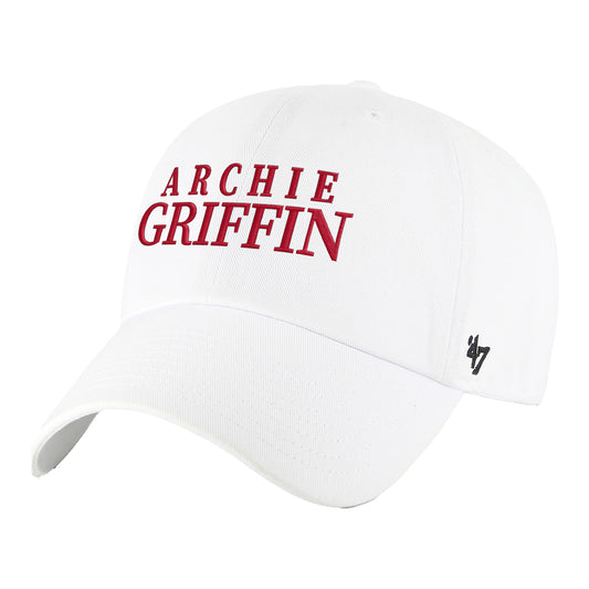 Ohio State Buckeyes Archie Griffin 50th Anniversary White Adjustable Hat - Angled Left View