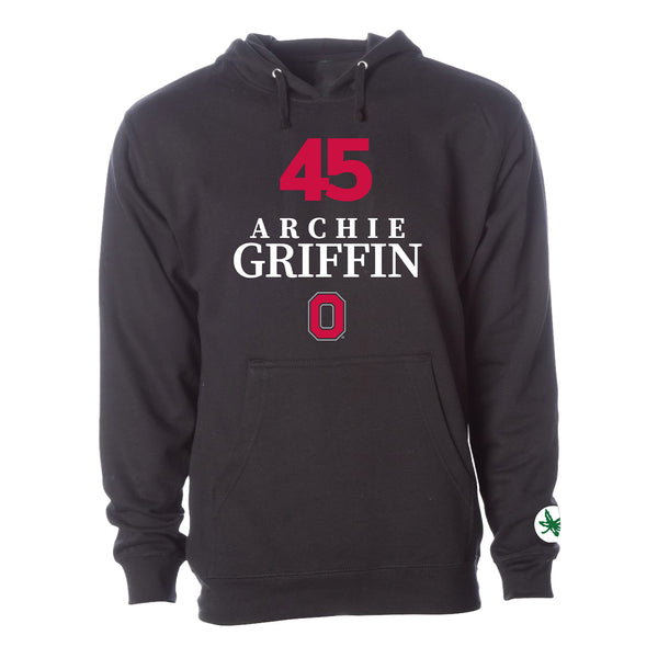Ohio State Buckeyes Archie Griffin 50th Anniversary Black Sweatshirt - Front View